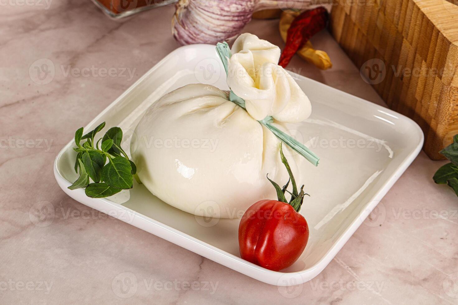 italiano lechería suave queso - burrata foto