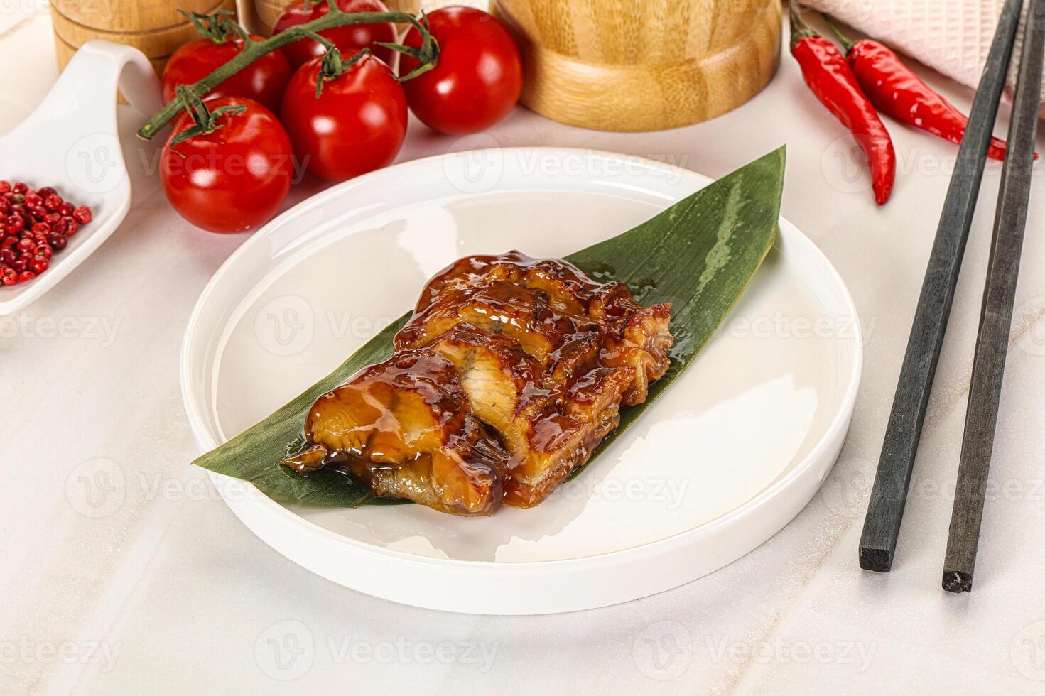 Grilled eel with unagi sauce photo