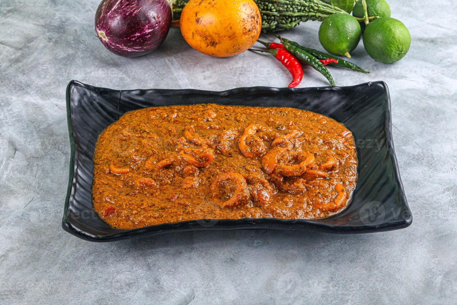 Indian cuisine - Masala with calamari photo