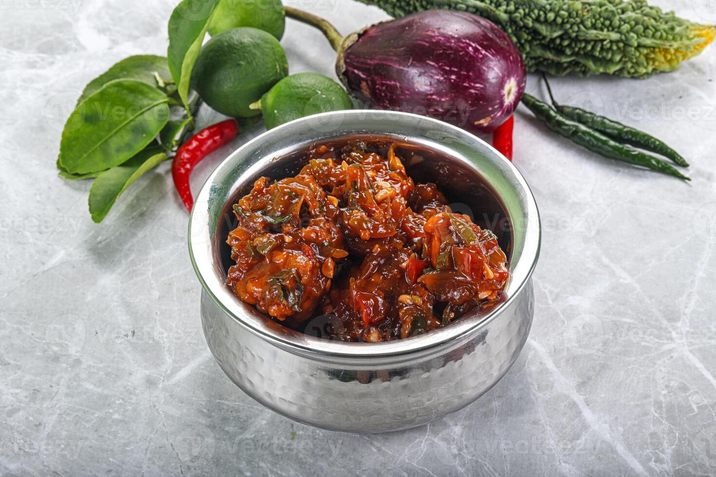 Chinese cuisine - Chicken manchurian gravy photo