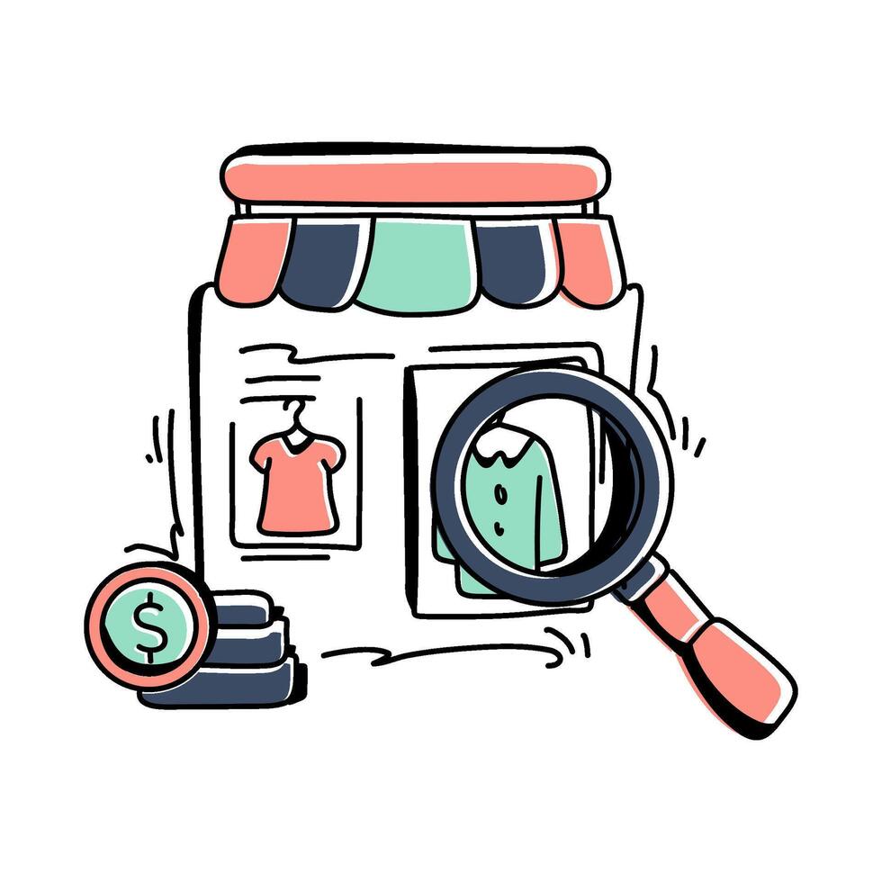 Minimalist Flat Illustration for Niche Marketing Website, Enhance Your Online Presence with a Striking Visual Identity vector