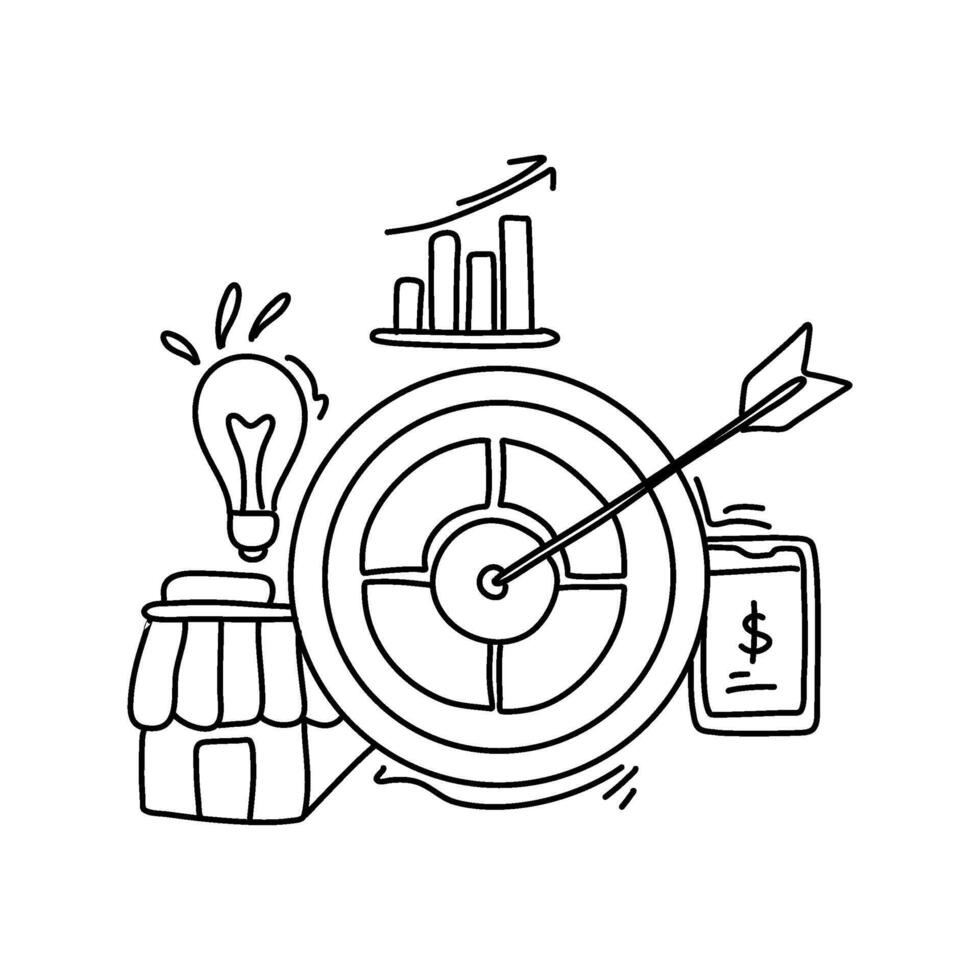 Modern Niche Marketing Flat Illustration Eye catching Web Advertising Design vector