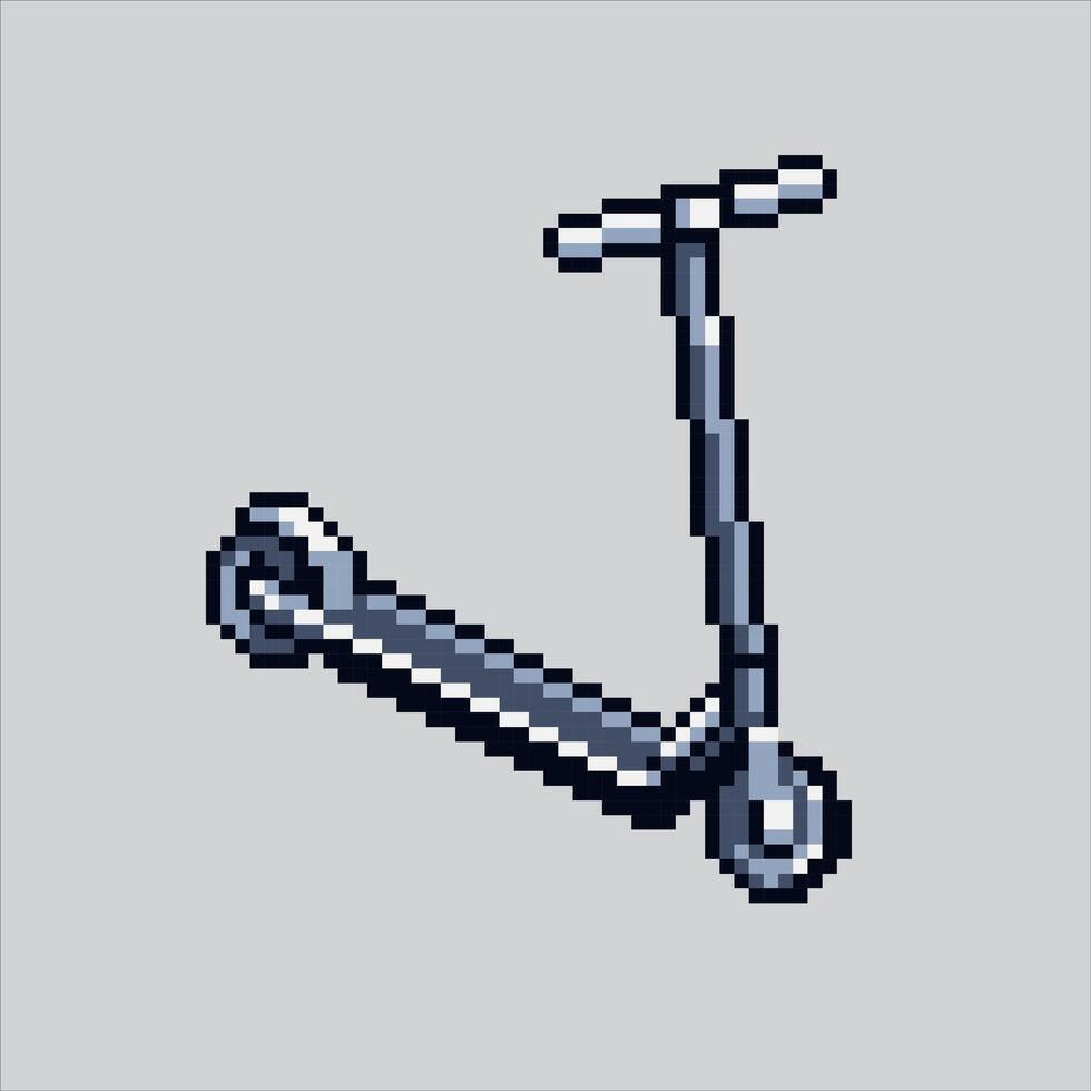 Pixel art illustration Kid Scooter. Pixelated Scooter. Kid Park Scooter. pixelated for the pixel art game and icon for website and video game. old school retro. vector