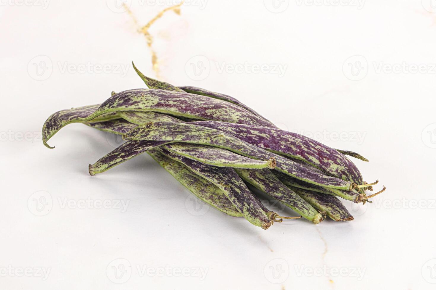 Raw green bean string heap photo
