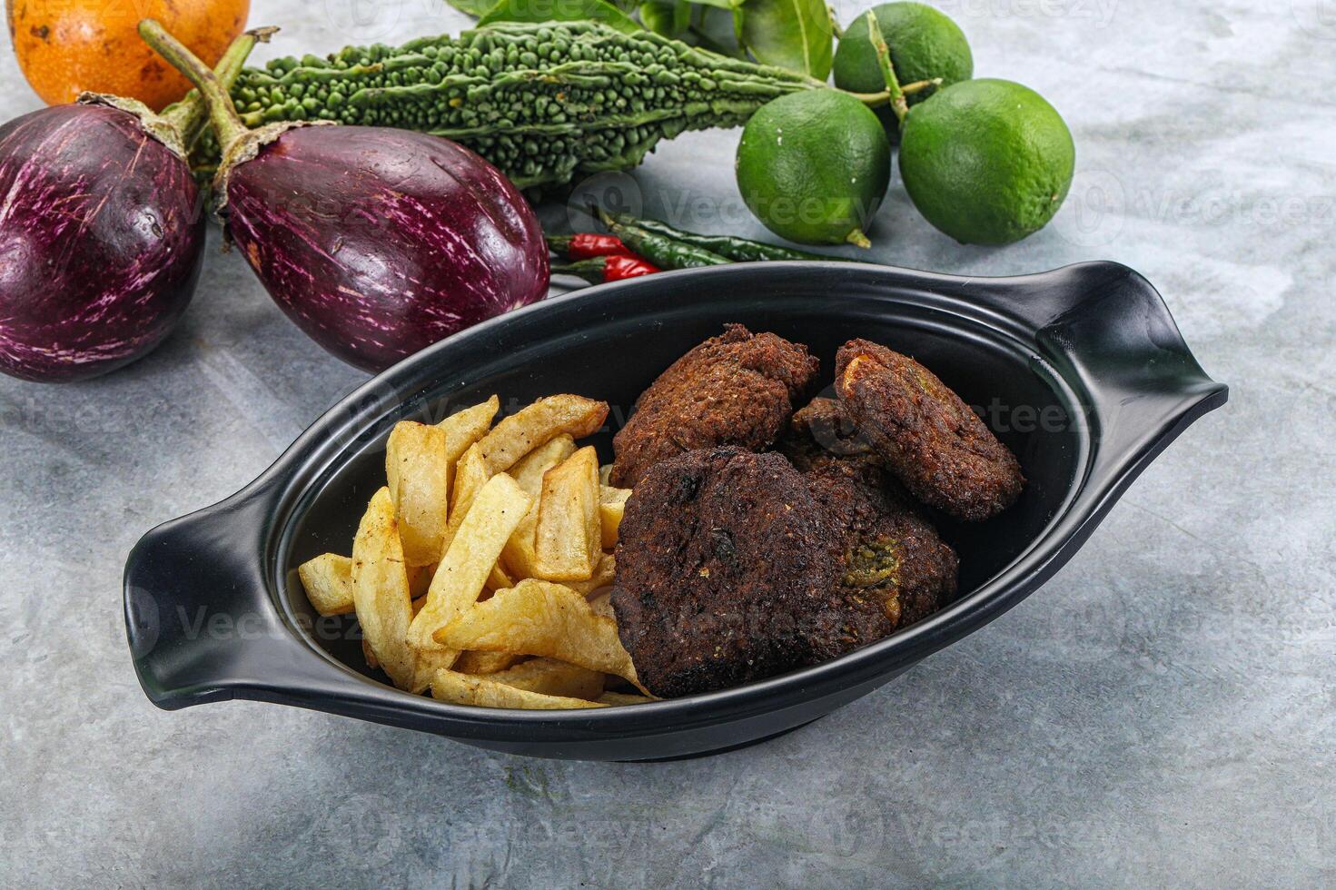 vegano cocina - garbanzo redondo falafel foto