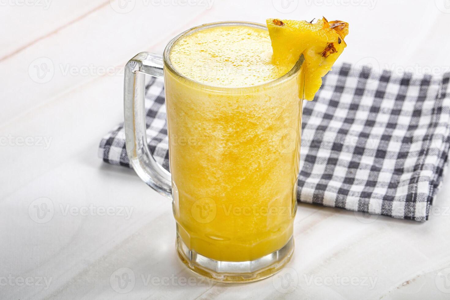 Sweet fresh vitamin pineapple juice photo