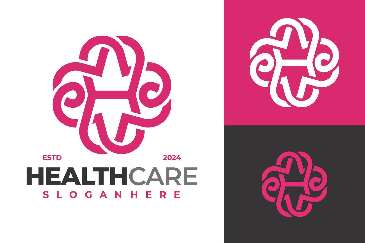 Letter H Healthcare Medical Logo Design Vector Template