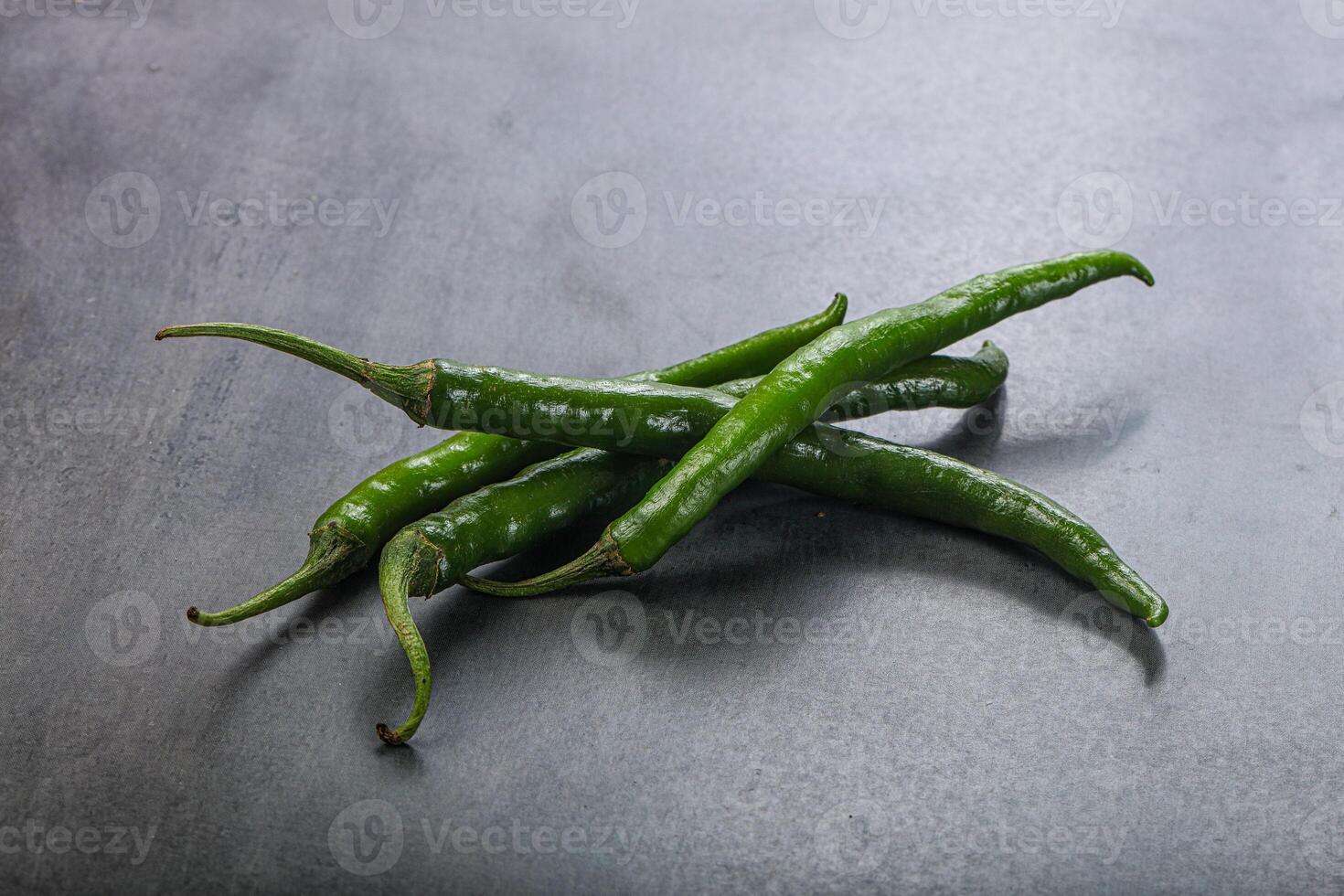 caliente y picante verde chile pimienta foto