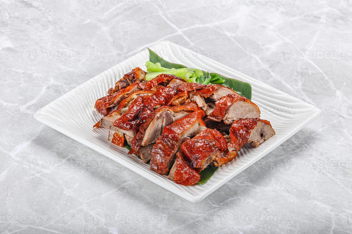 Asian cuisine - roasted duck with skin photo