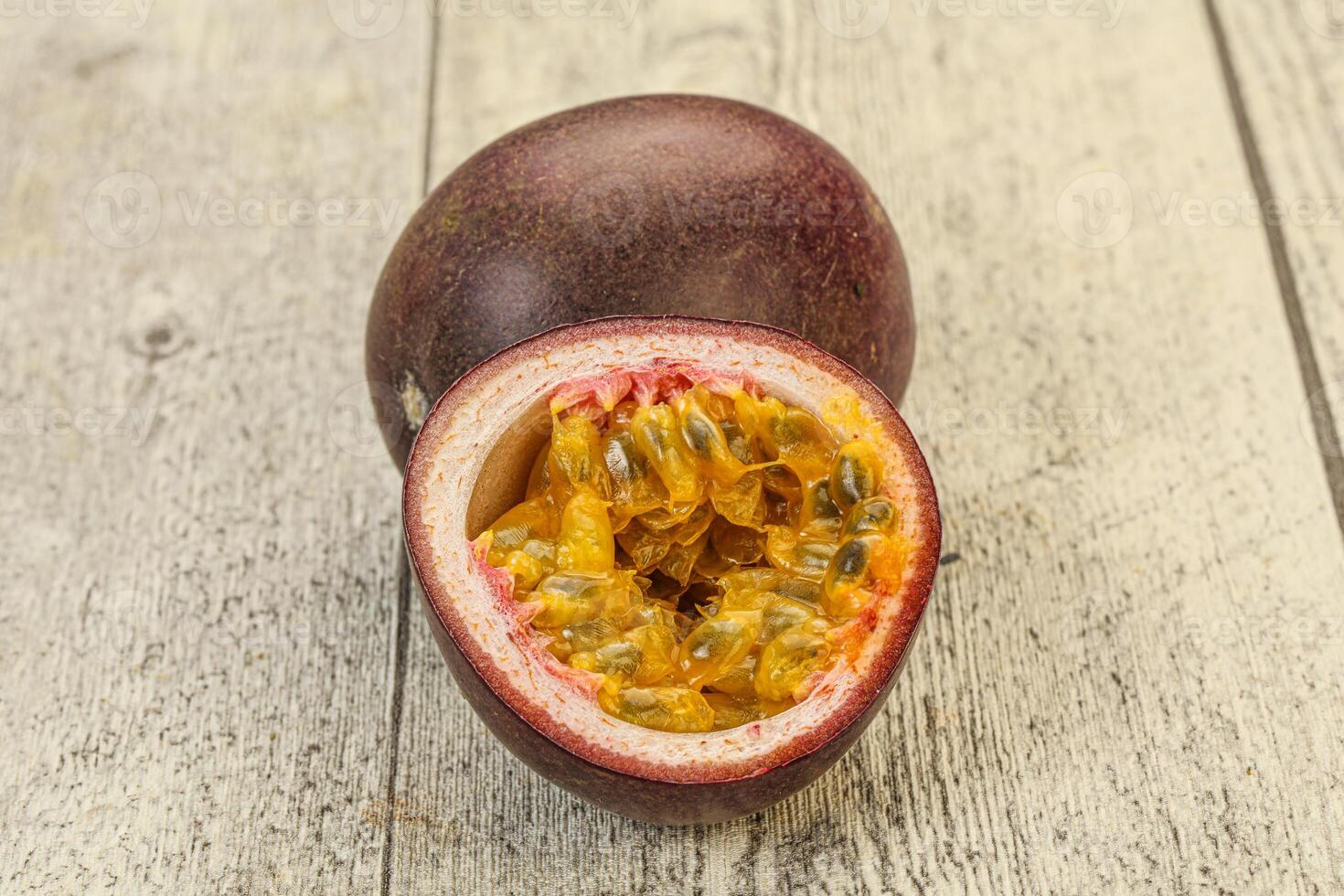 Tropical passion fruit- fresh, sweet and ripe photo