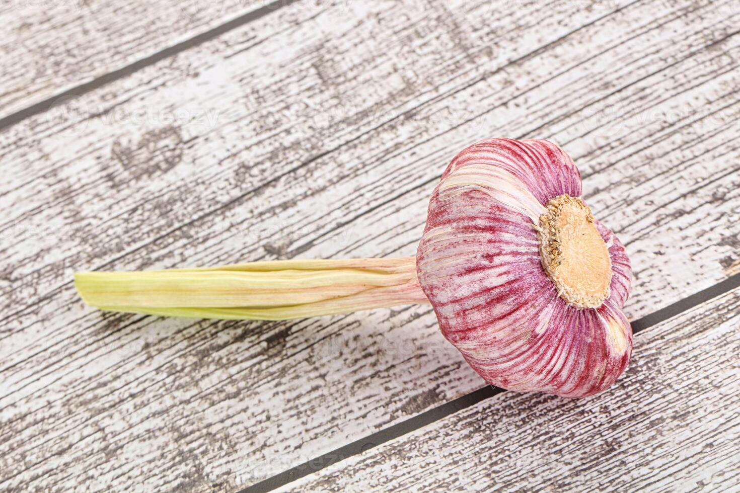 Young fresh garlic for cooking photo