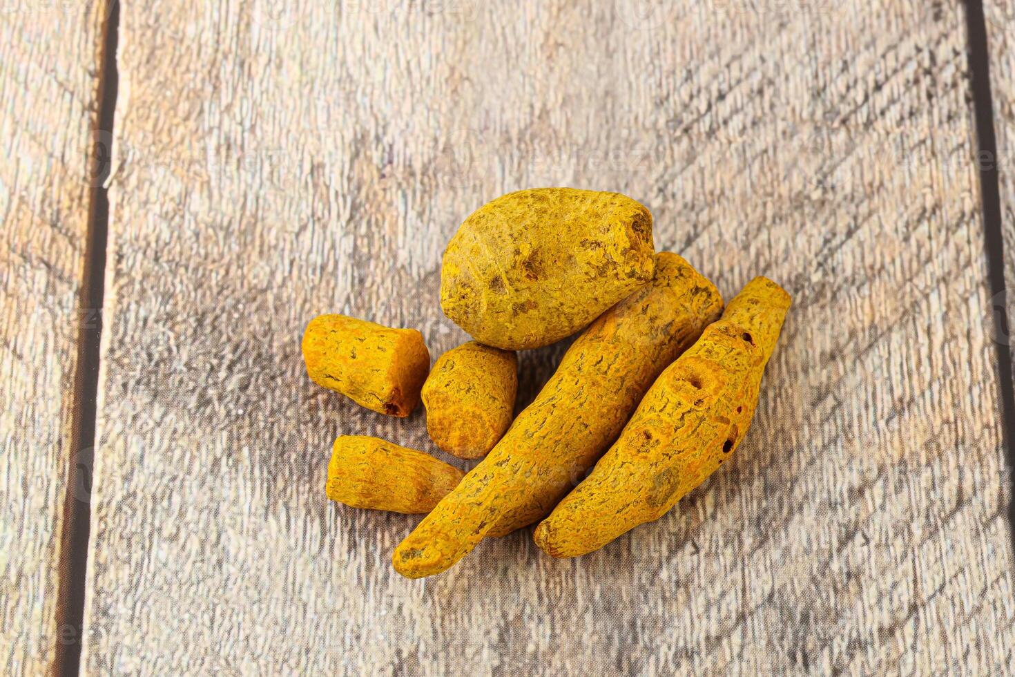 Indian spices - Turmeric root Curcuma photo