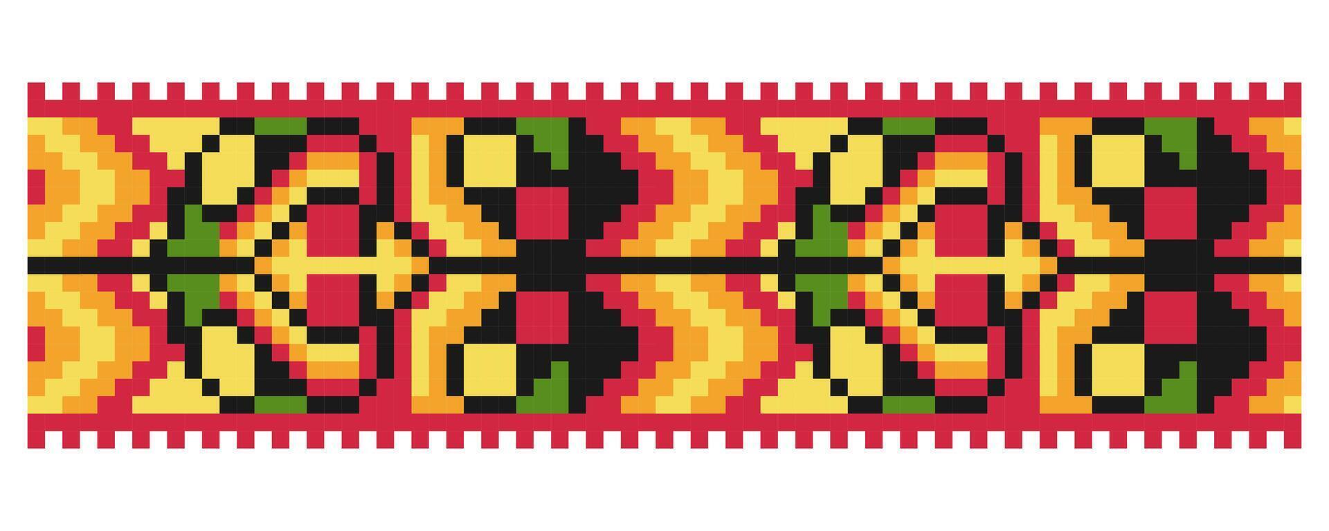 Ornament of Ukrainian embroidery. Vector illustration. 1