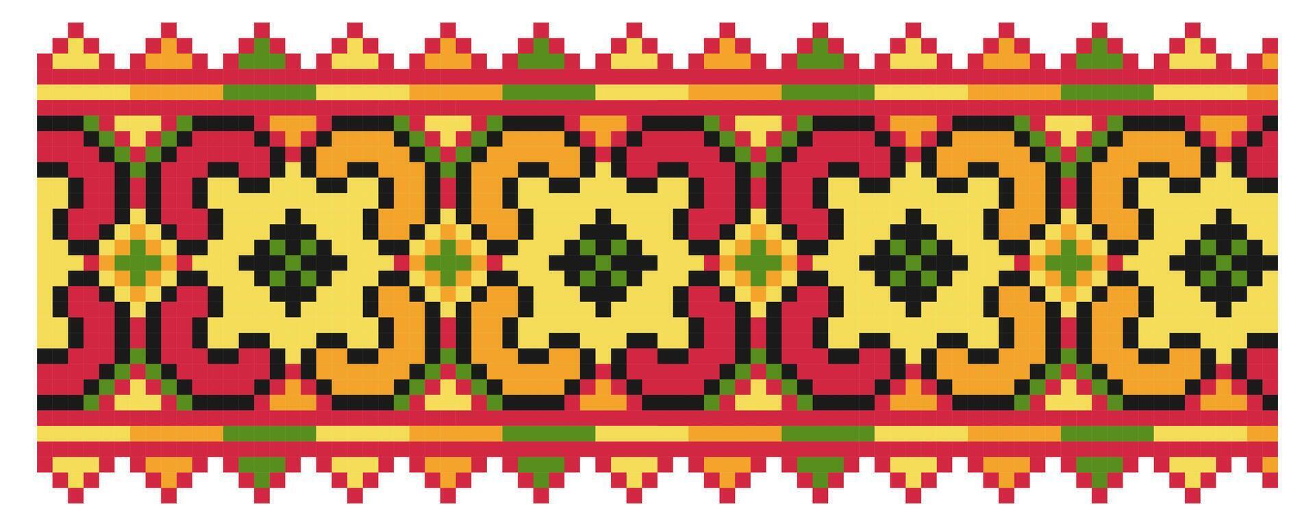 Ornament of Ukrainian embroidery. Vector illustration. 1