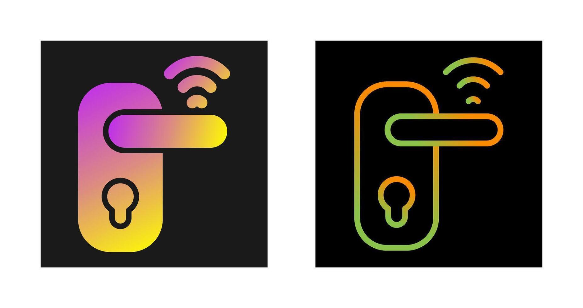 Smart Door Lock Vector Icon