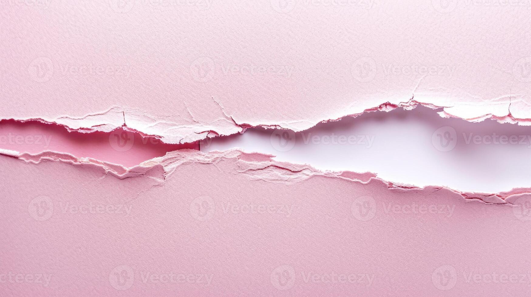 AI generated Torn Pink and White Paper with Copy Space. photo