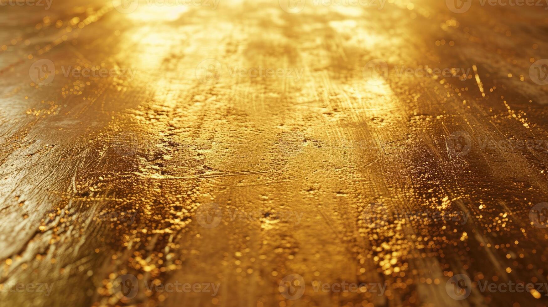 AI generated Golden Surface with Luxurious Shimmer and Textured Details. photo