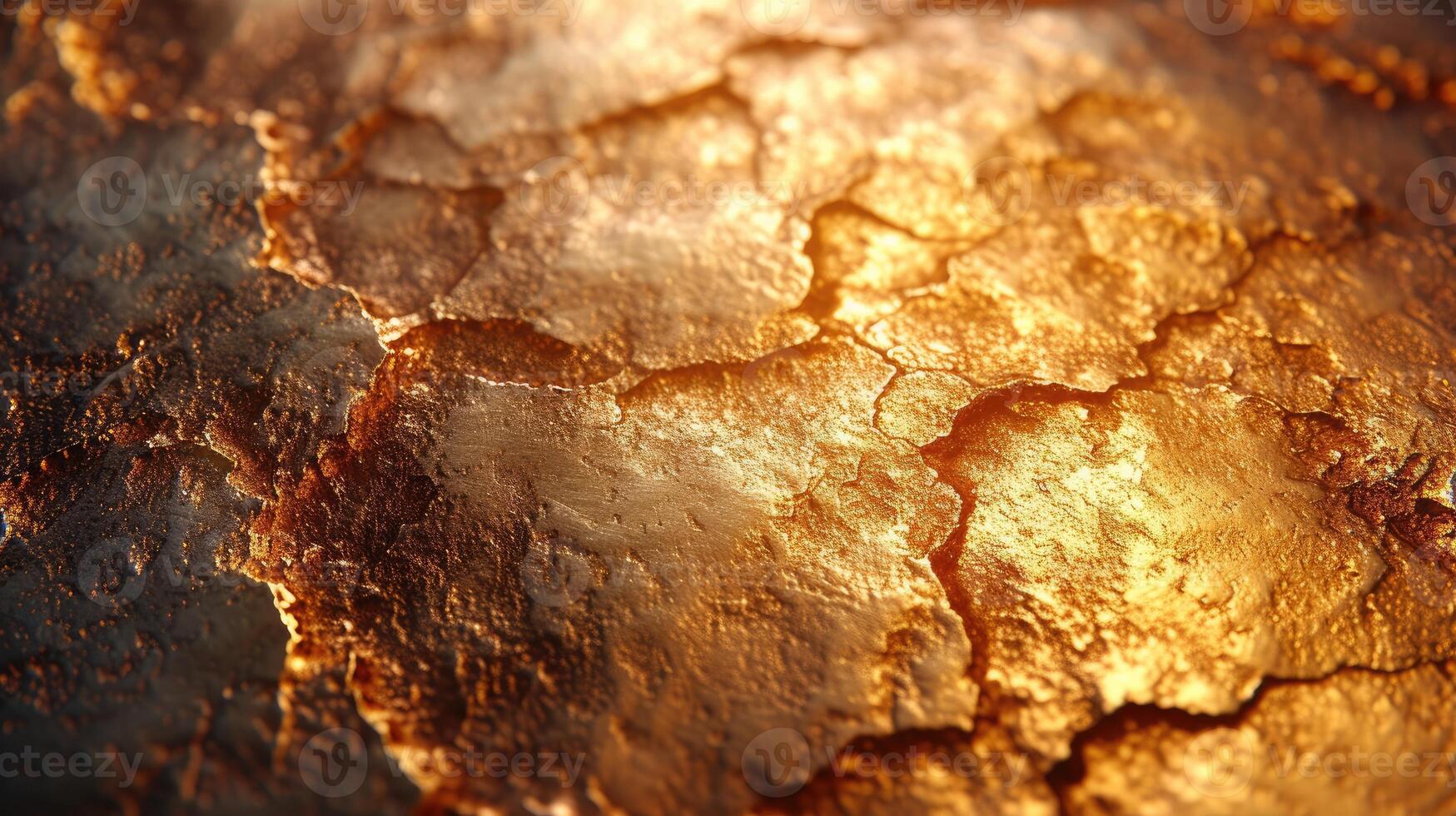 AI generated Golden Surface with Luxurious Shimmer and Textured Details. photo
