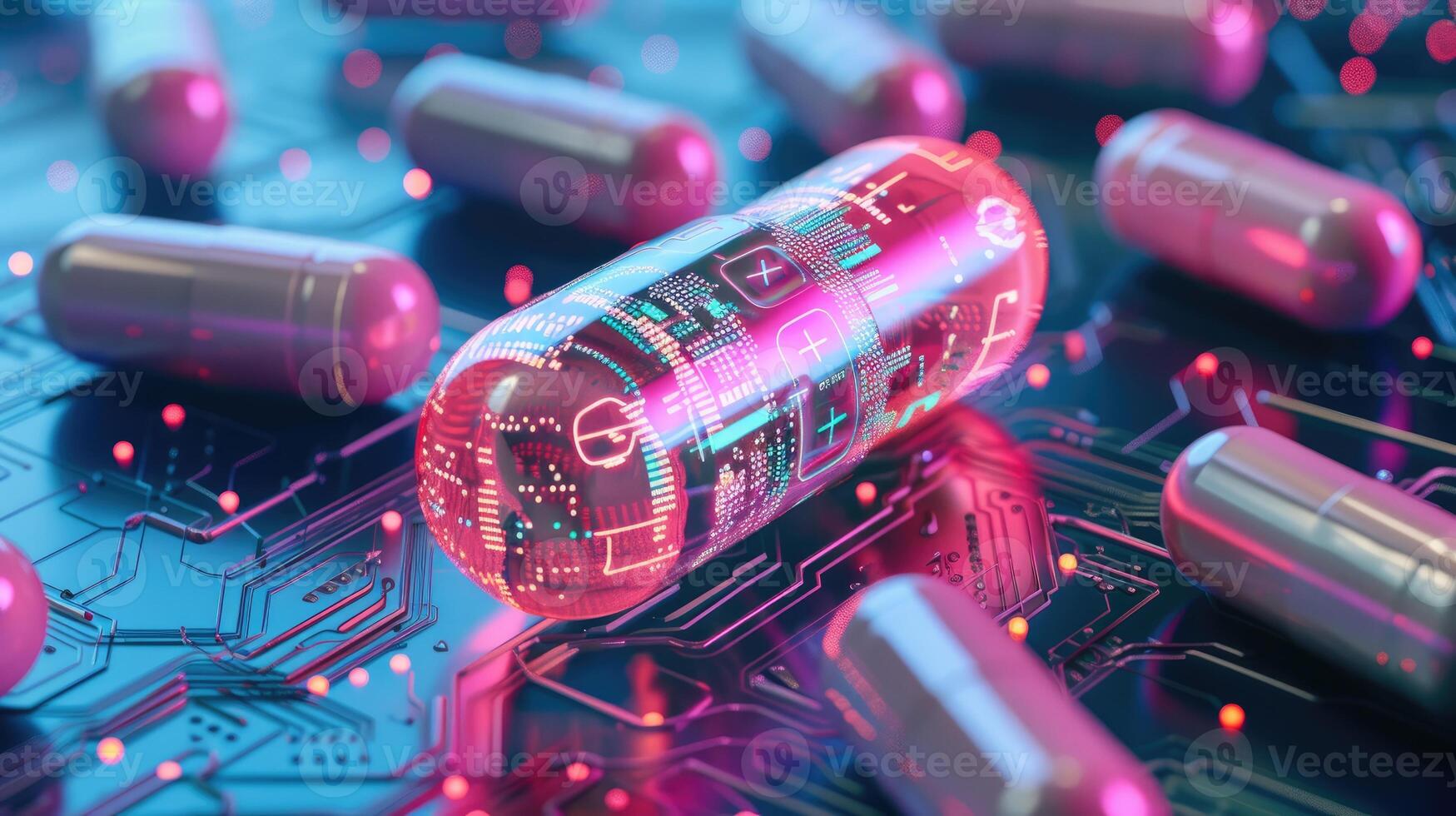 AI generated AI-Enhanced Smart Pill Revolutionizing Future Healthcare photo