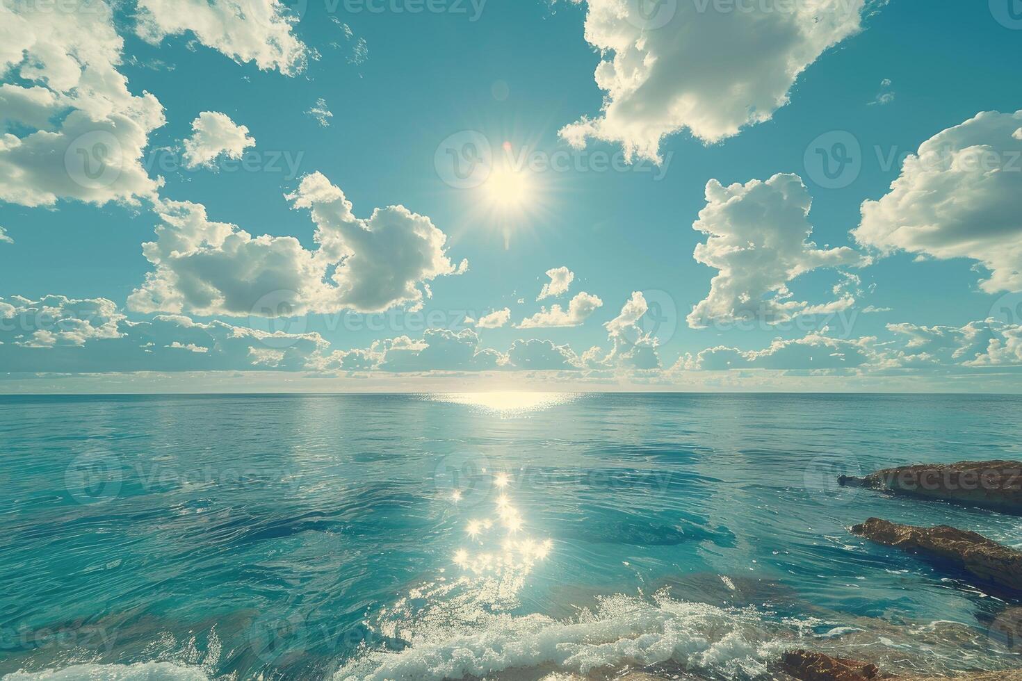 AI generated beautiful tropical turquoise ocean beach professional photography photo