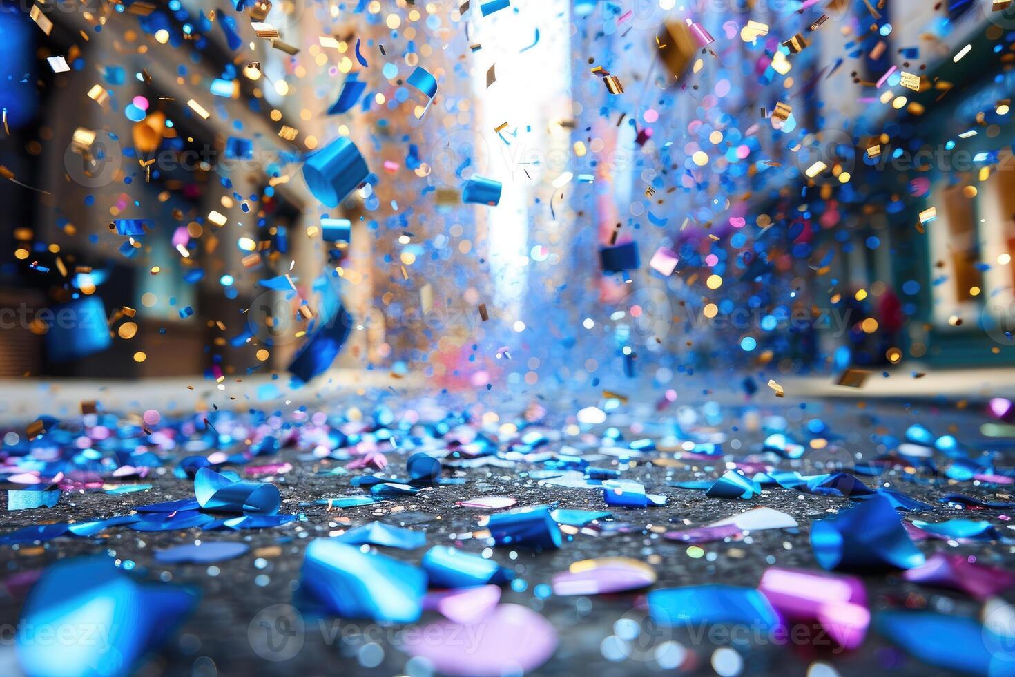 ai generado documentos papel picado que cae en el brillante azul cielo profesional fotografía antecedentes foto