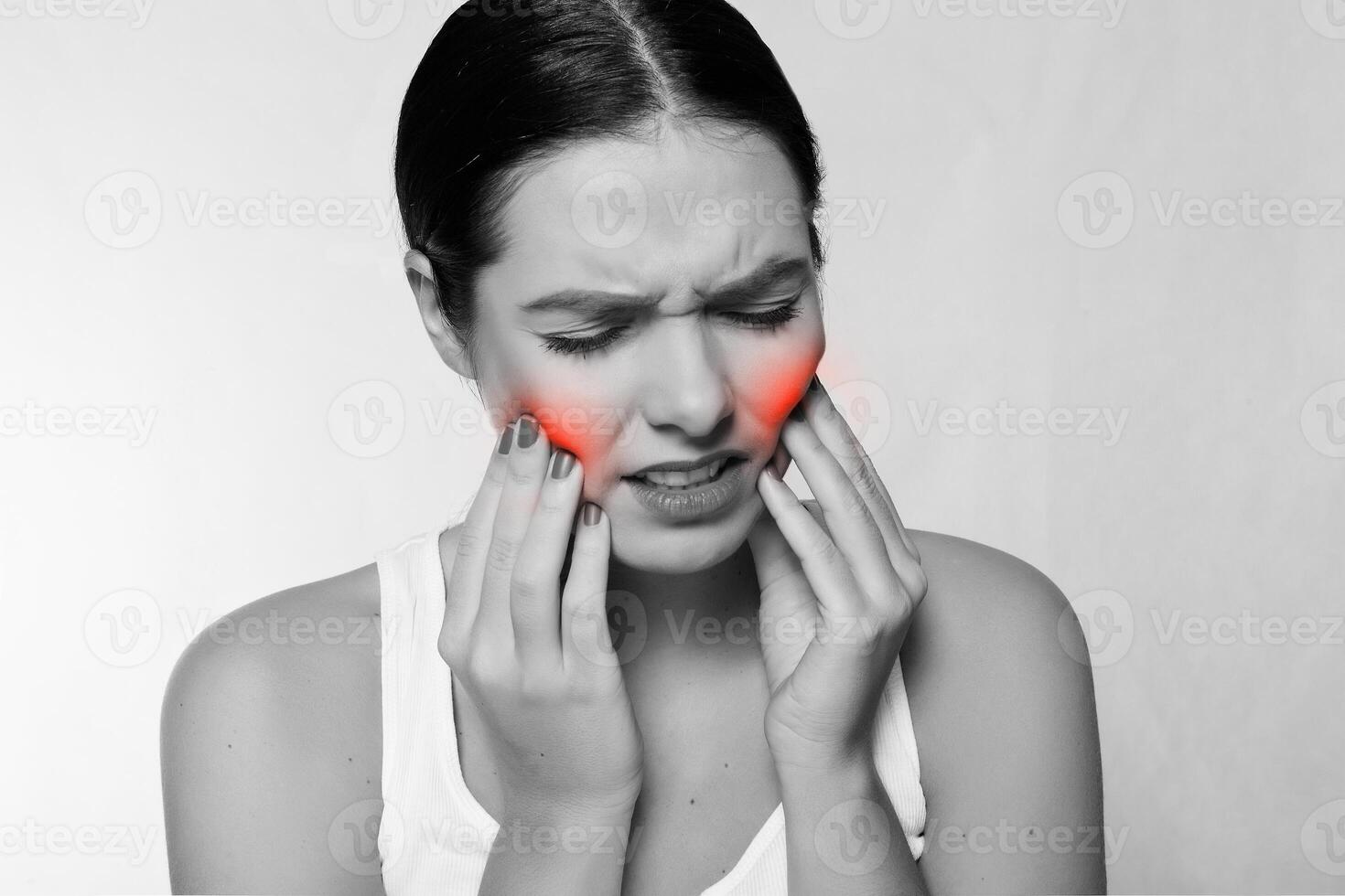 Teeth Problem. Woman Feeling Tooth Pain photo