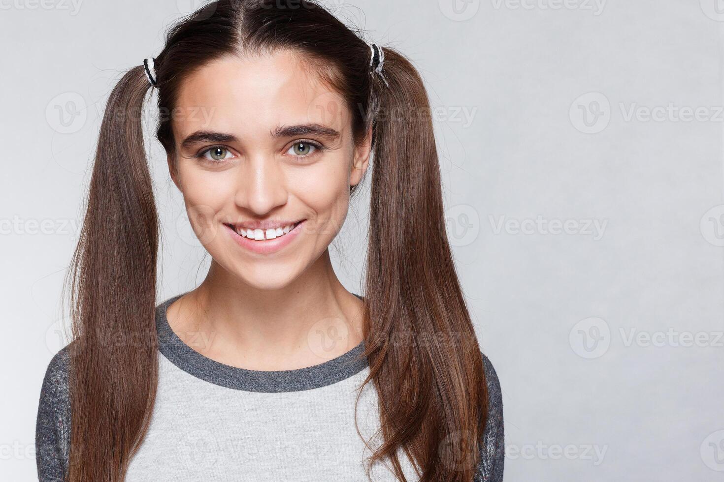 The young woman's portrait with happy emotions photo