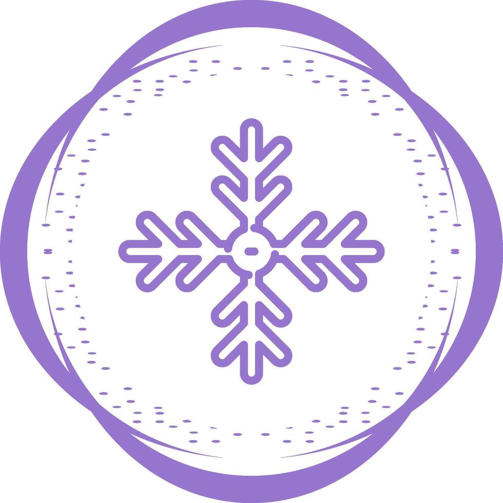 icono de vector de copo de nieve