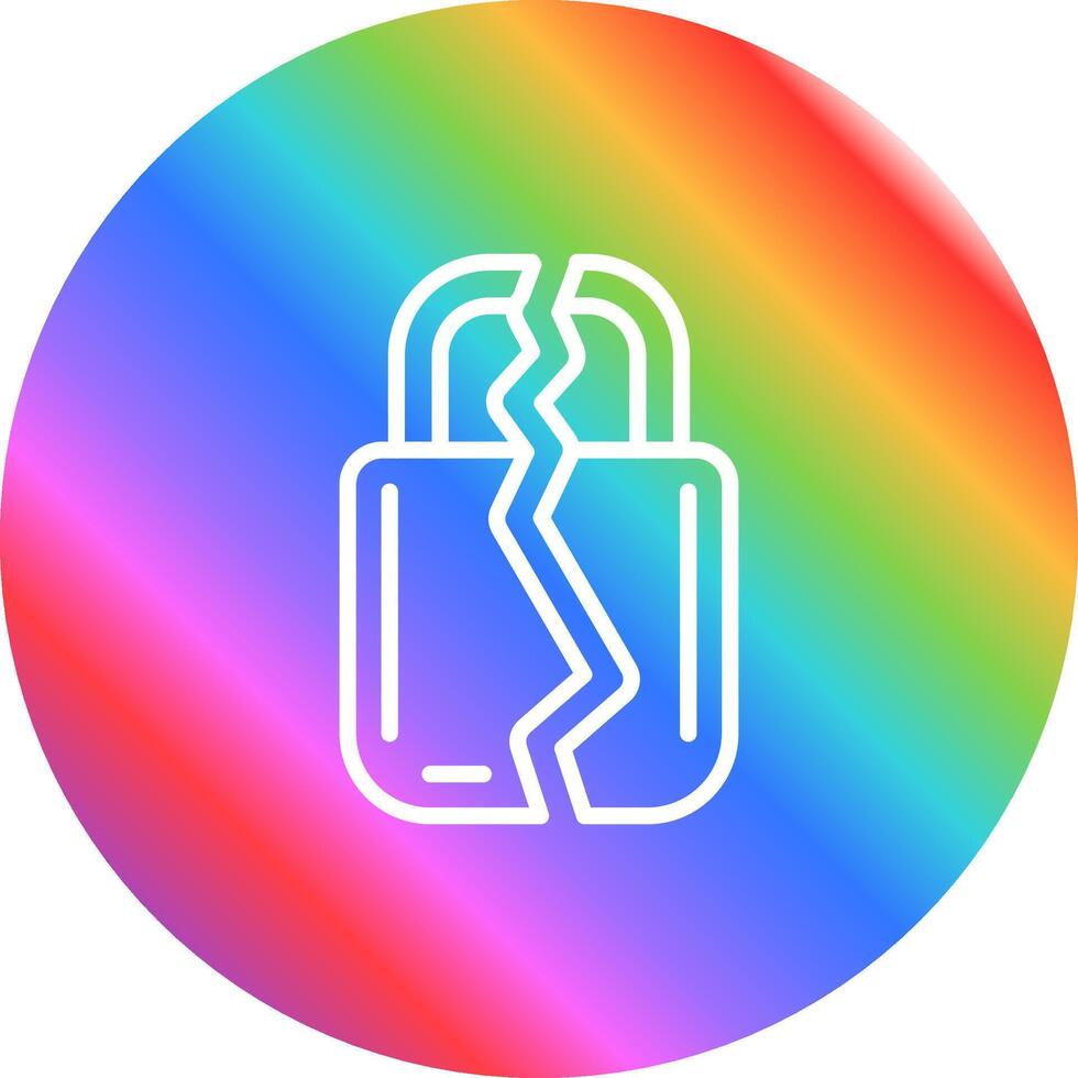 Brocken Padlock Vector Icon
