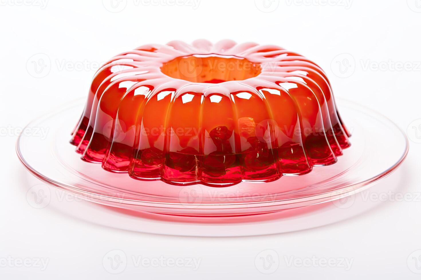 AI generated Jelly dish isolated on white background photo