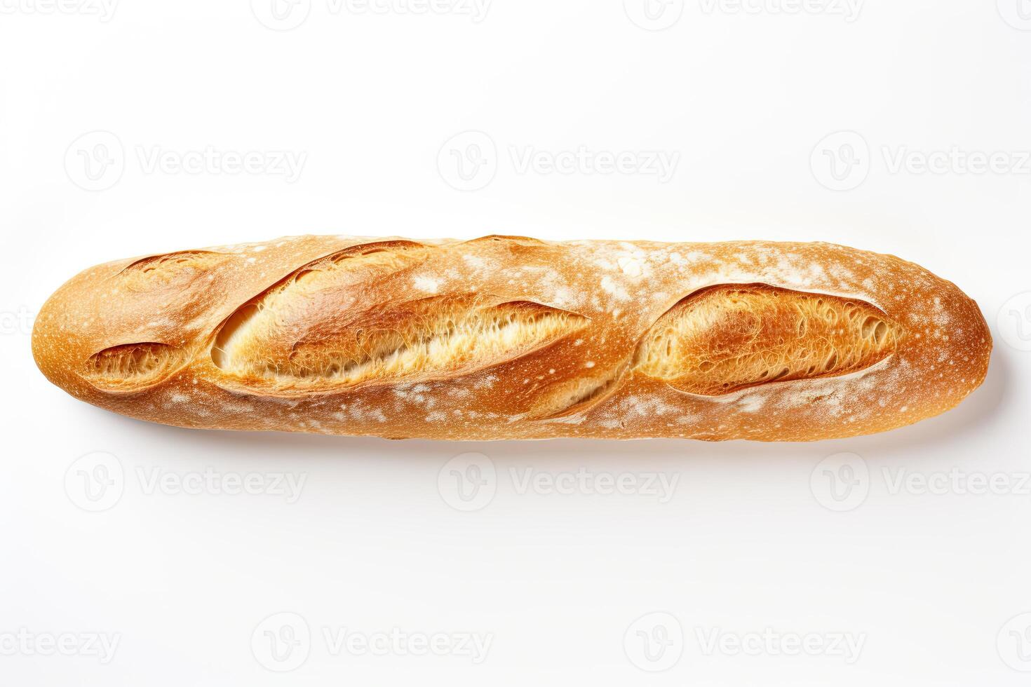 AI generated French bread close up photo