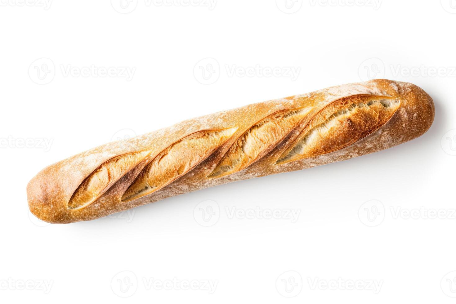 AI generated French bread close up photo