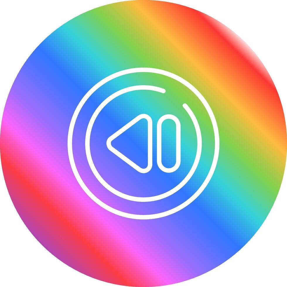 Previous Track Circle Vector Icon