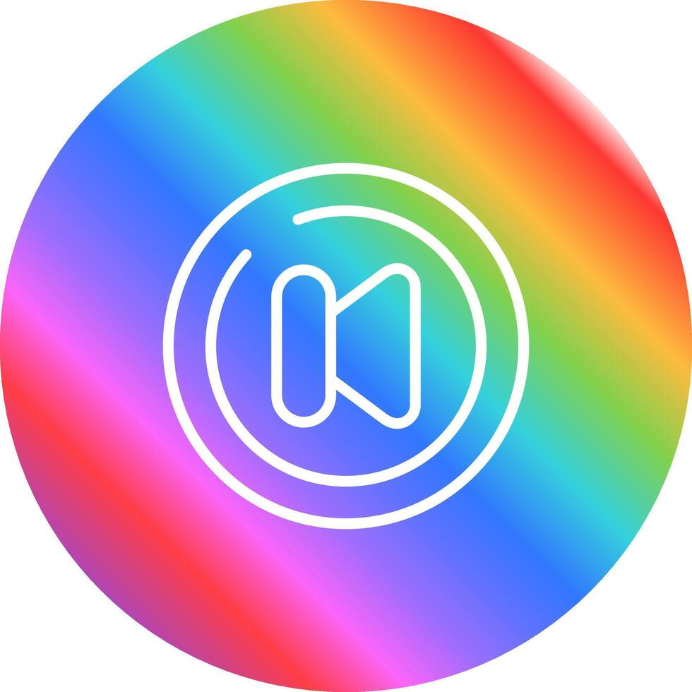 Video Previous Track Circl Vector Icon