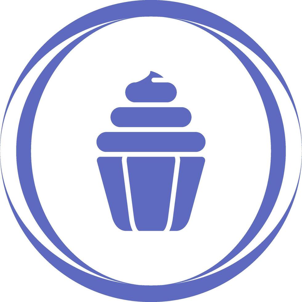 icono de vector de cupcake