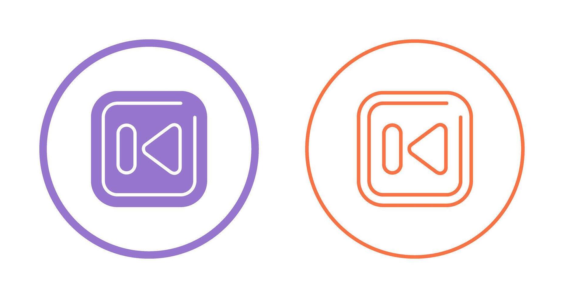 Previous Track Square Vector Icon