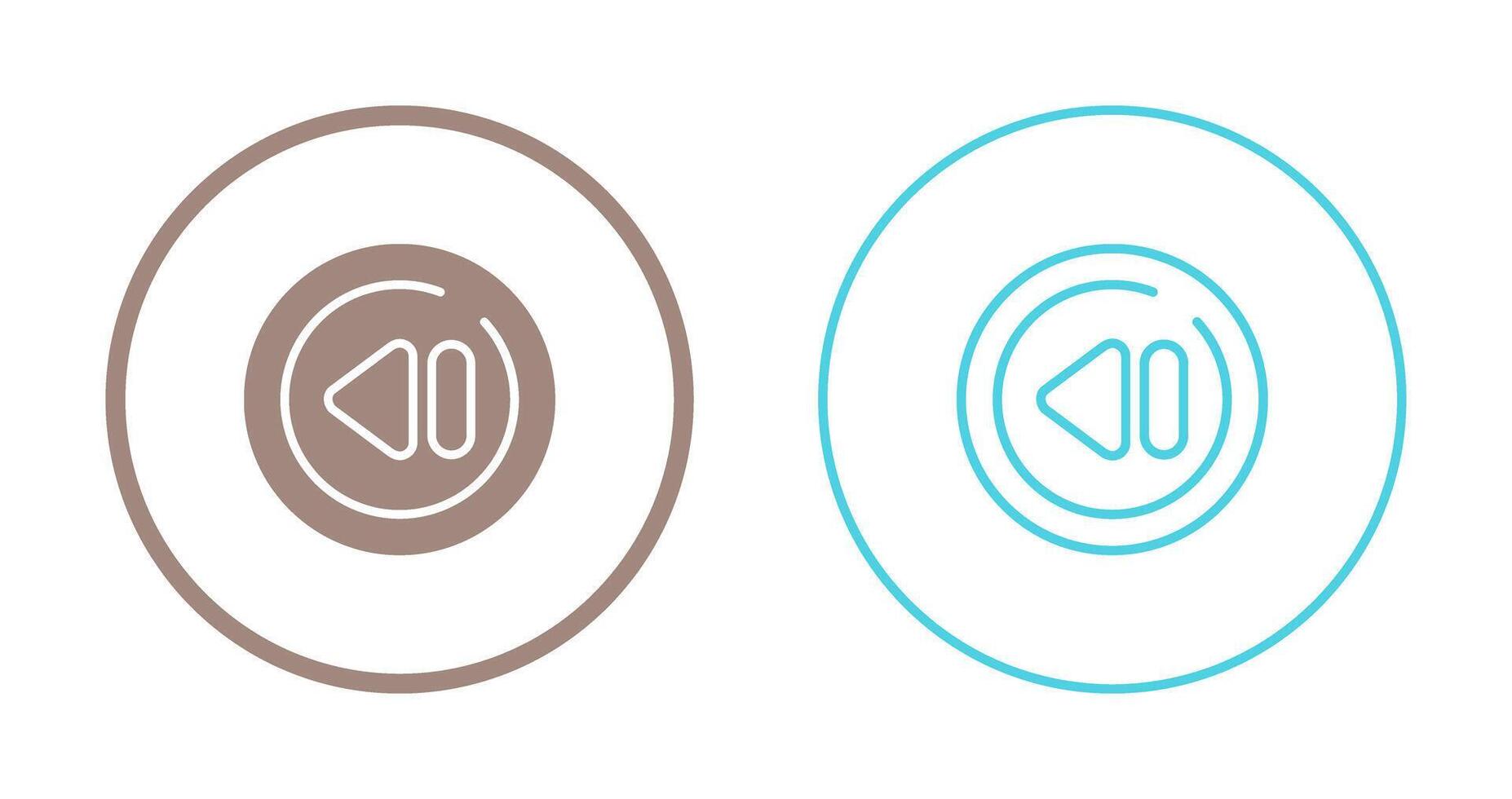 Previous Track Circle Vector Icon