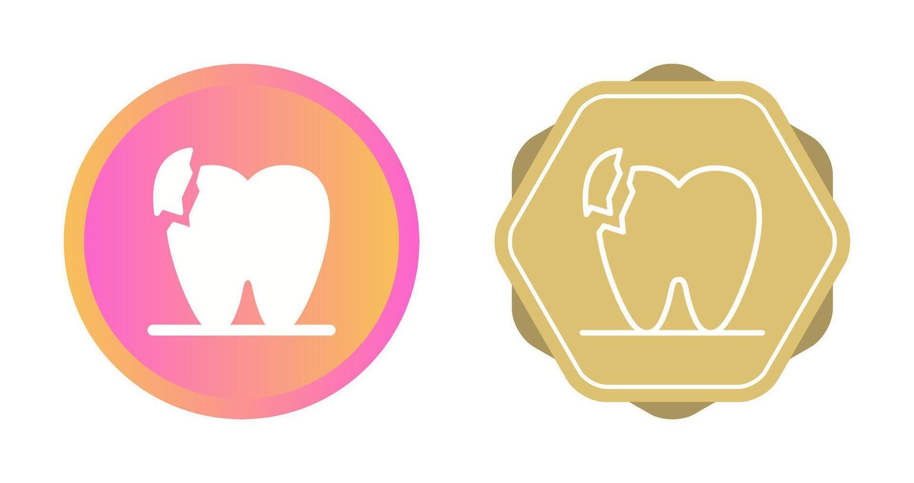 Broken Teeth Vector Icon