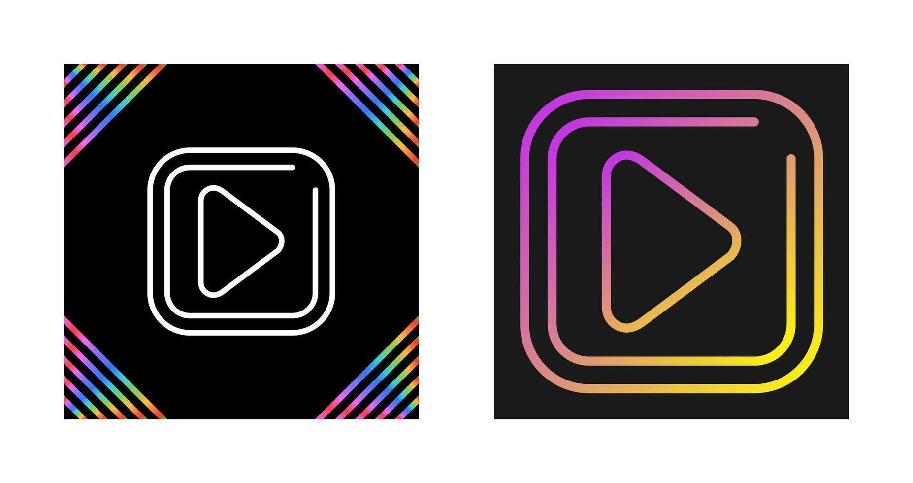Play Sqaure Vector Icon
