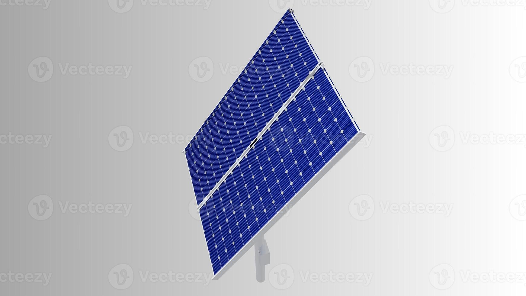 Solar Panel Isolated on White Background with Clipping Path. Solar panels pattern for sustainable energy. Renewable solar energy. Alternative energy photo