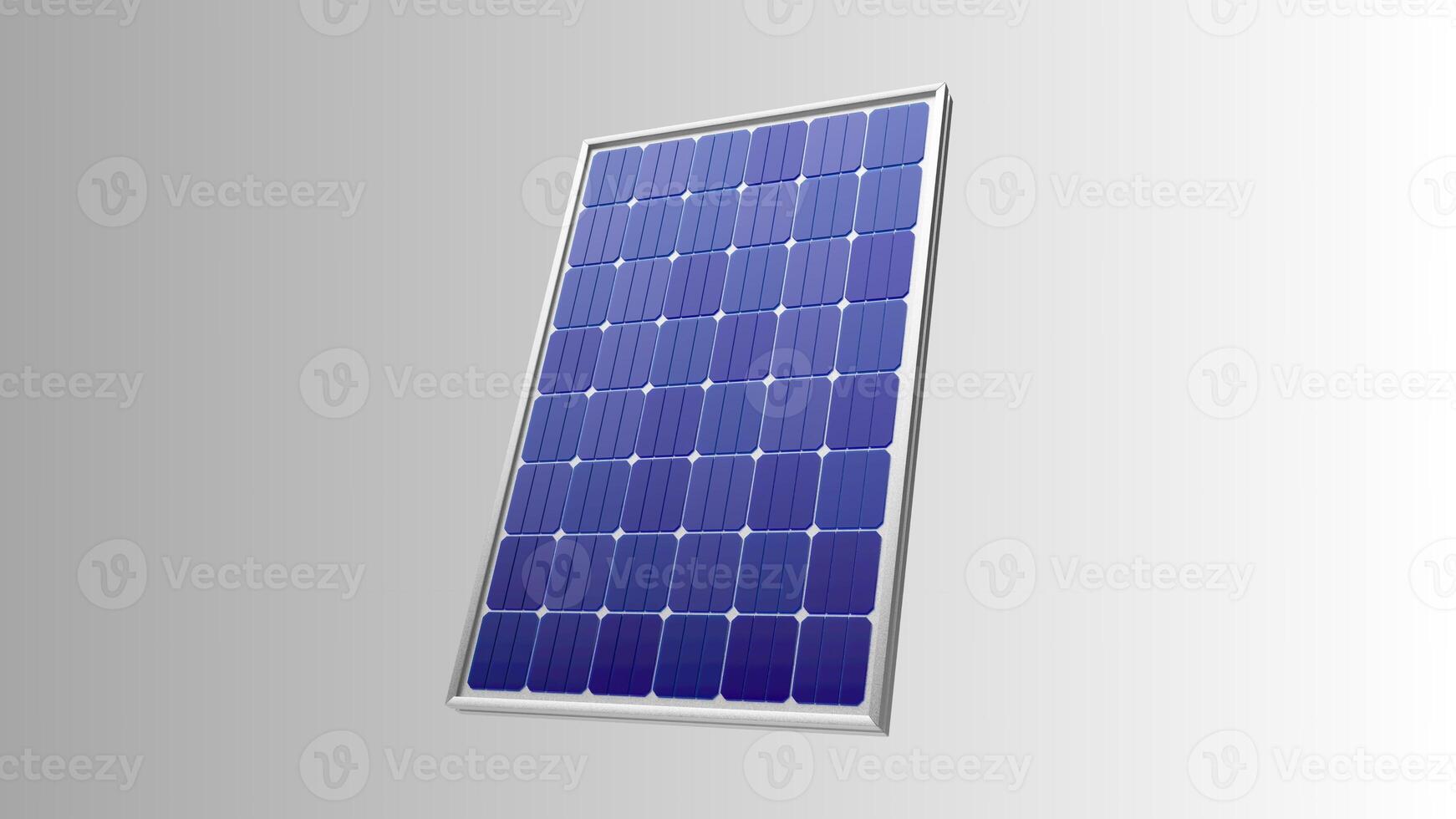 Solar Panel Isolated on White Background with Clipping Path. Solar panels pattern for sustainable energy. Renewable solar energy. Alternative energy photo