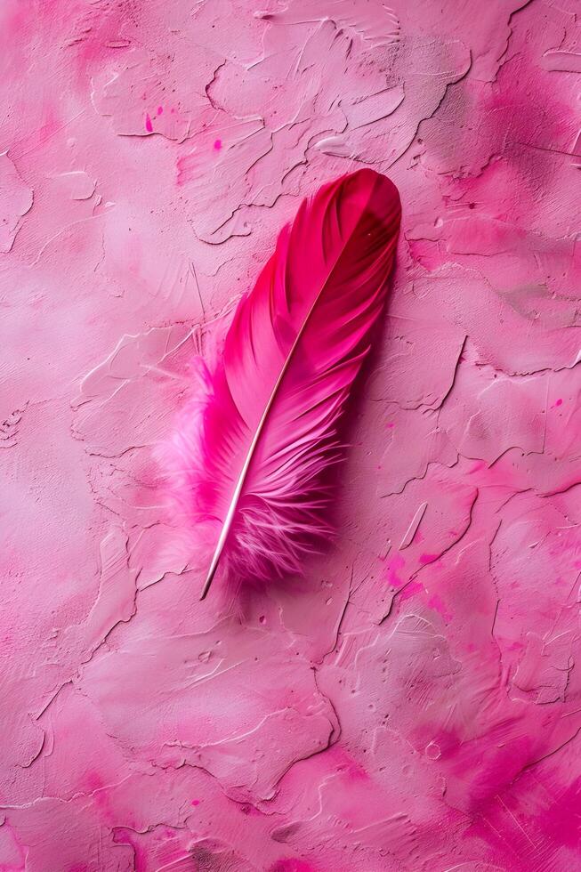 AI generated Bohemian Feather Bliss Vibrant and Bold Color Background photo