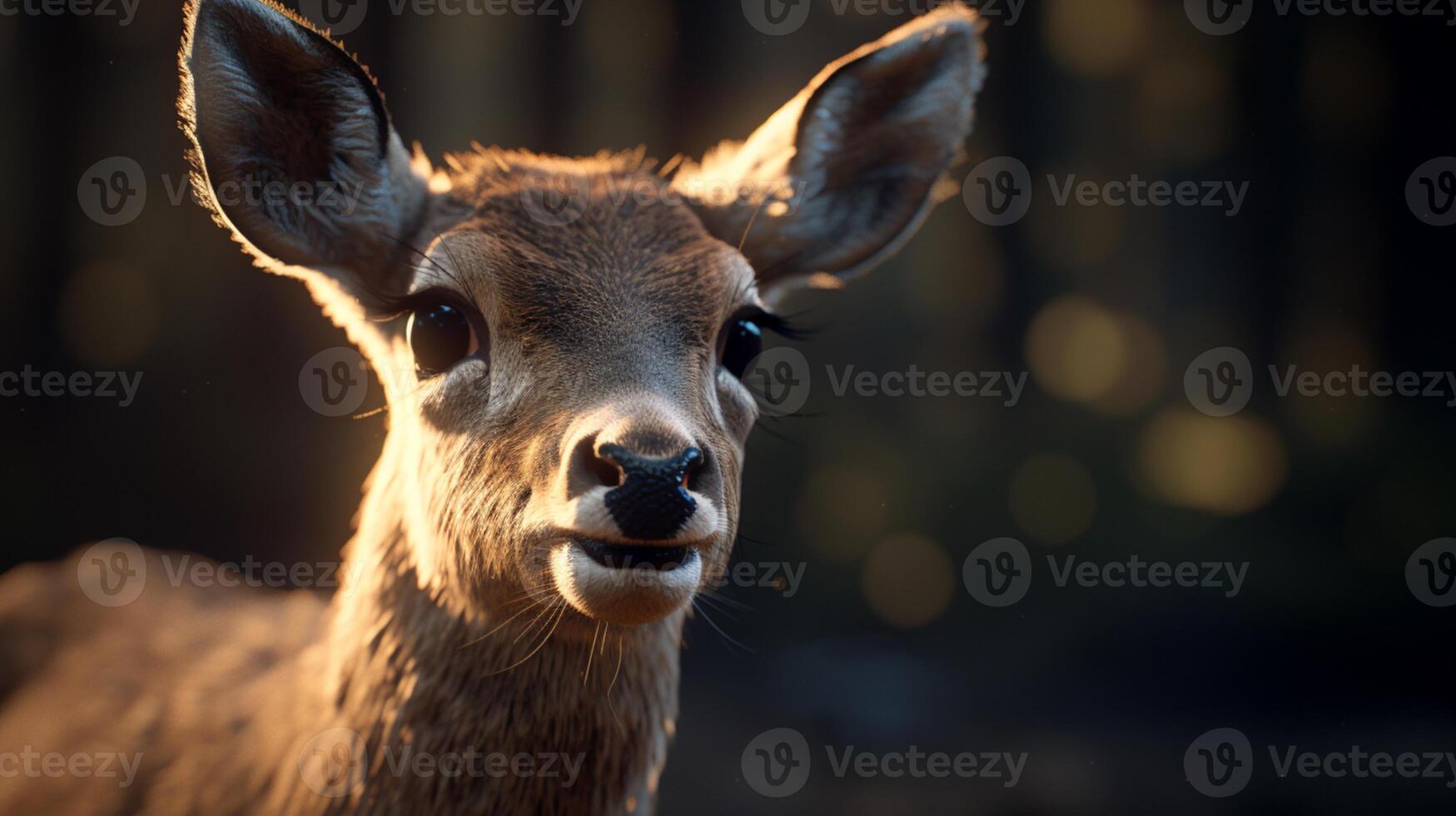 AI generated A deer face animal pictures Generative artificial intelligence photo