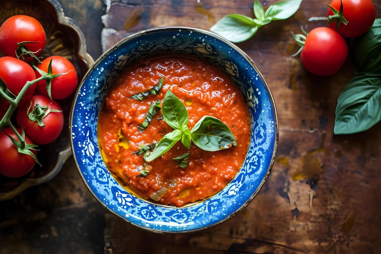 ai generado Español encanto romesco salsa en gente modelo antecedentes foto