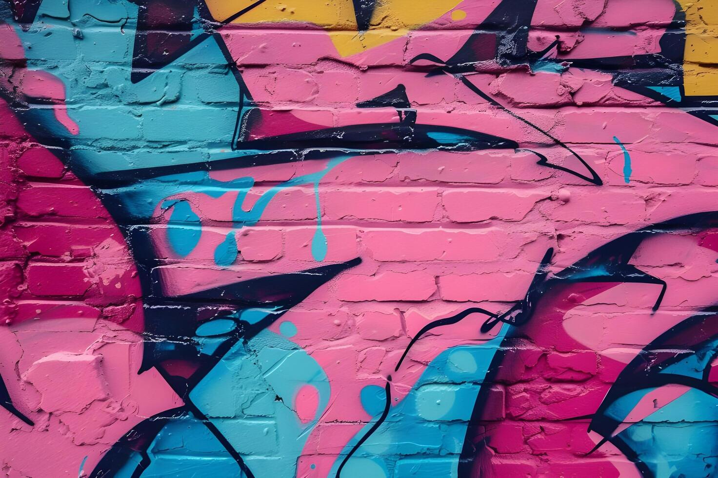 AI generated Pretty in Pink Bold Graffiti Backdrop with Feminine Flair photo