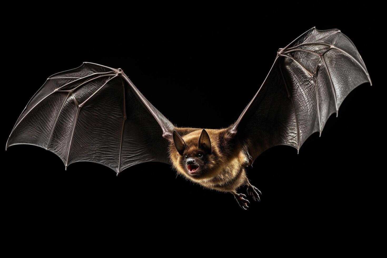 AI generated Bat on fly photo