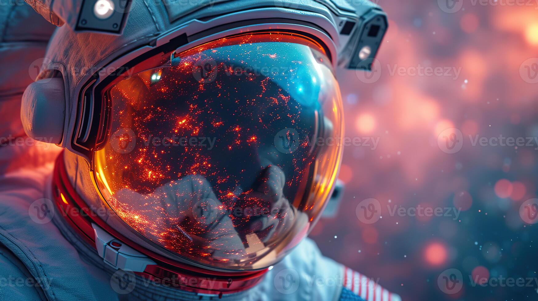 AI generated Astronaut and black hole. Futuristic space concept. Created with Generative AI photo