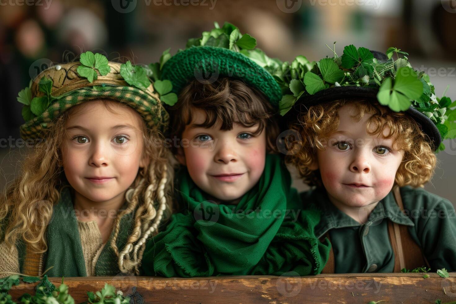AI generated St. Patrick's Day Themed Cake and Desserts with Festive Decorations photo