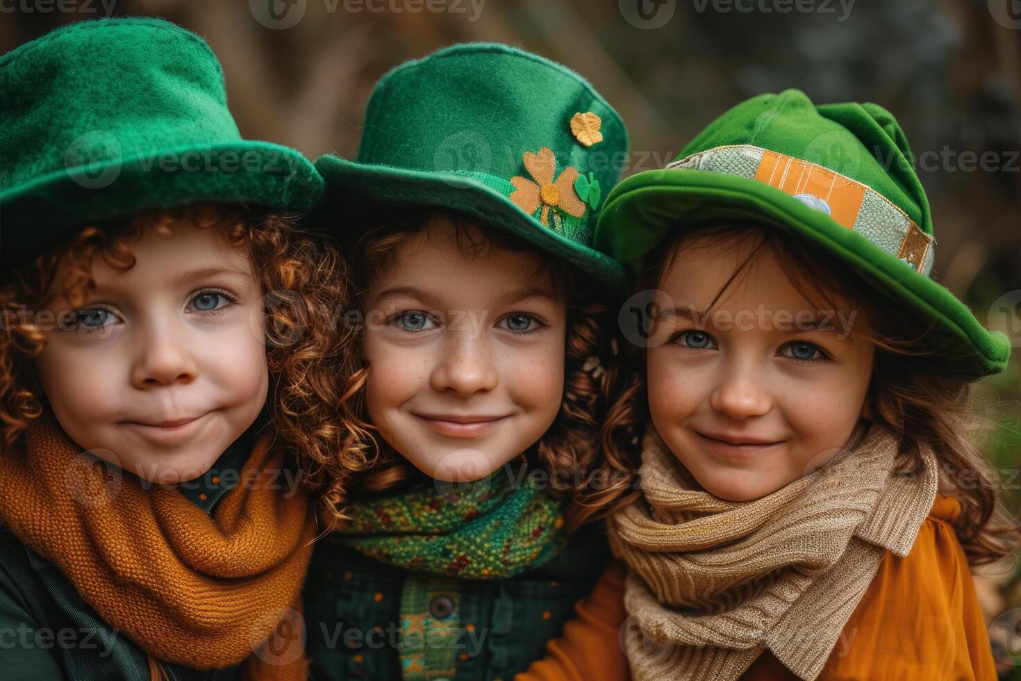 AI generated Children Celebrating St Patrick's Day Joyful Costumes and Festive Parade photo