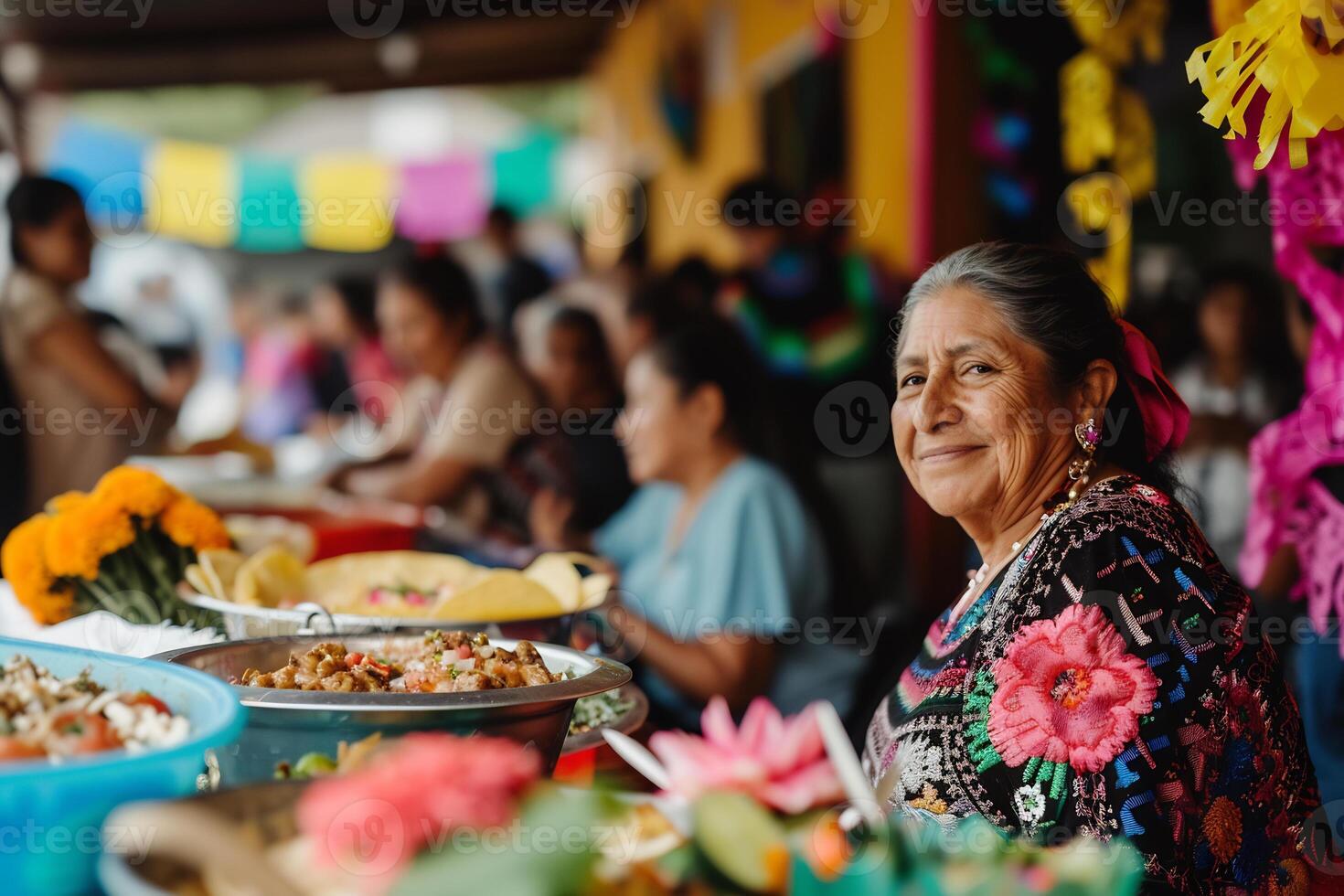 AI generated spirit of Cinco de Mayo celebrations with vibrant decorations photo